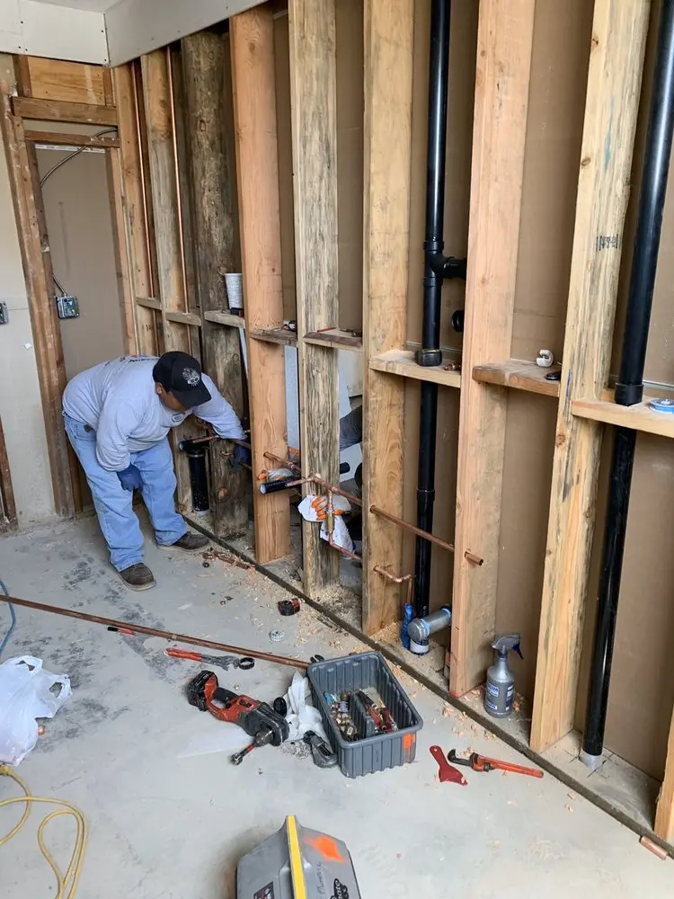 Commercial rough-in plumbing for Water Heater Replacement in Town East Estates